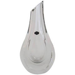 Thick Crystal Vase by Saint Louis Crystal Company for Hermes 