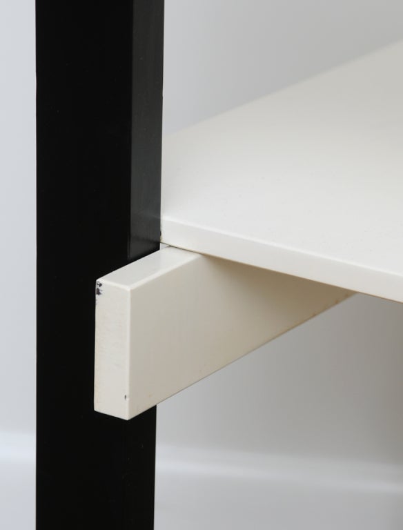 Wood Black and White Chair by Gerrit Rietveld