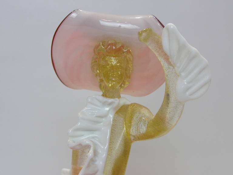 Handblown Murano Glass Courtesan Figure by Barovier 3