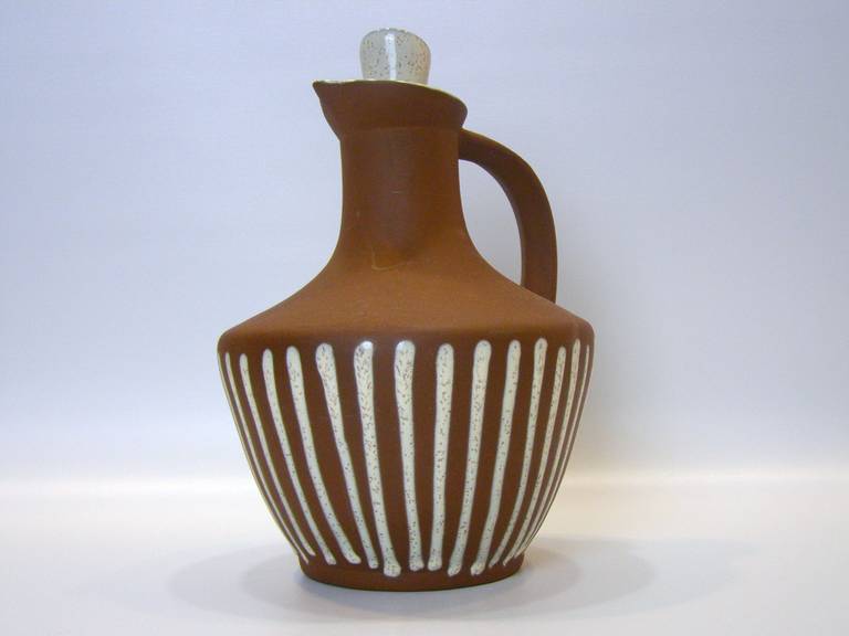 Mid-Century Modern Three-Piece Grouping of Roche Pottery, France, 1960s