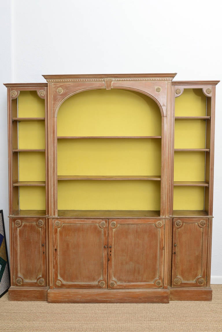 American Pine Display Cabinet Wall Unit, Shallow to the Wall