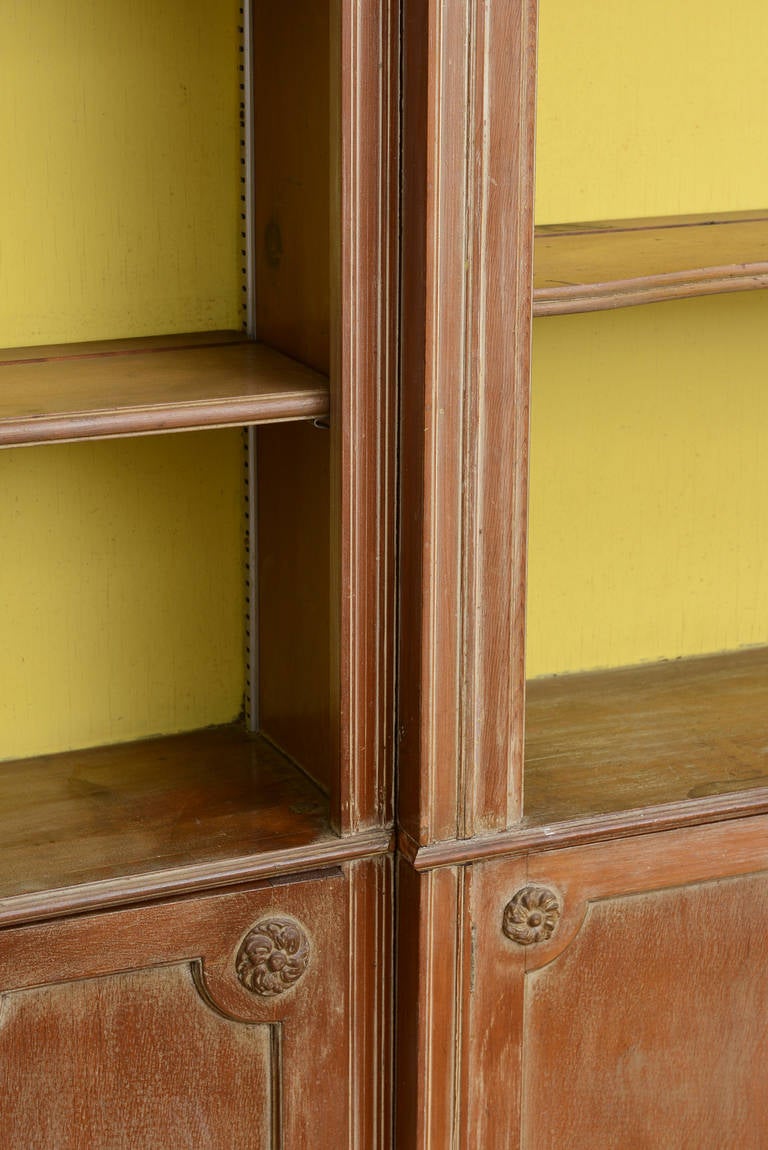 Pine Display Cabinet Wall Unit, Shallow to the Wall 2