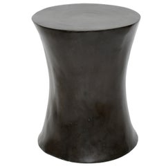 Bronze Patinated Drum Pedestal Table