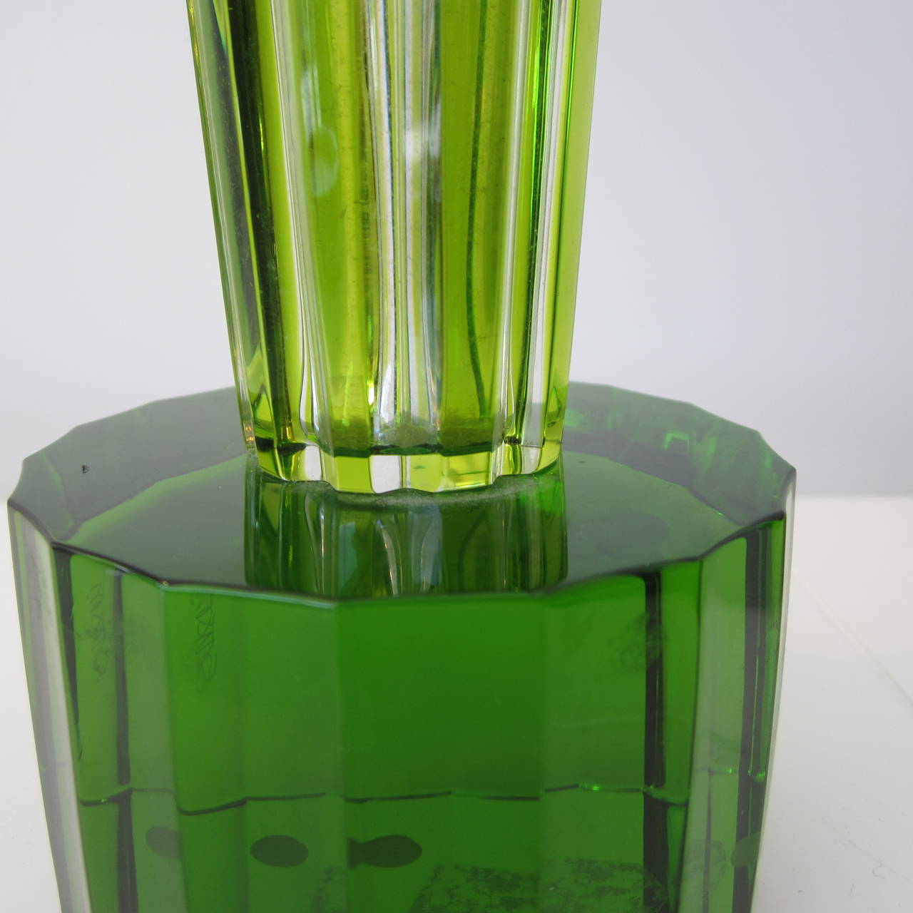 Contemporary Ettore Sottsass Crystal Trumpet Vase for Baccarat Signed For Sale