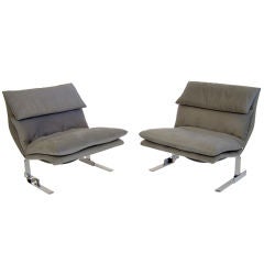 Pair Saporiti Onda Lounge Chairs