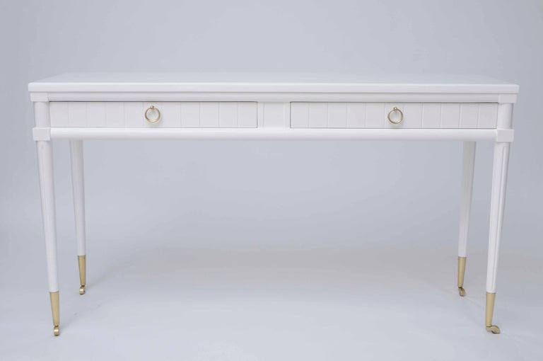 American Console Table with Pull-Out Drinks Tables