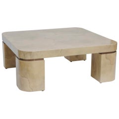 Lacquered Goatskin Cocktail Table