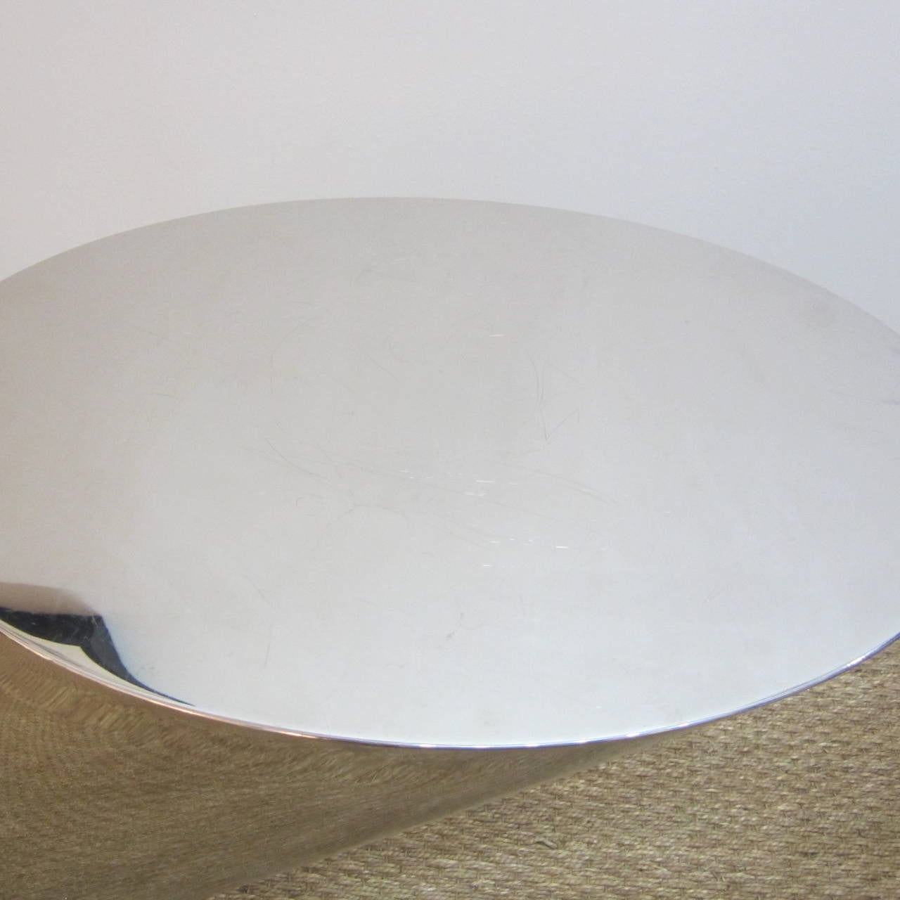 20th Century Pair of J. Wade Beam for Brueton Polished Steel Zephyr Tables For Sale