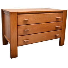 Chest of Drawers with Leather Pulls