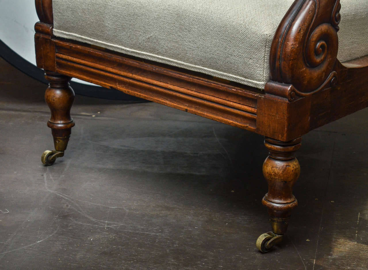 Wood 19th Century Antique Mahogany William IV Period Armchair For Sale
