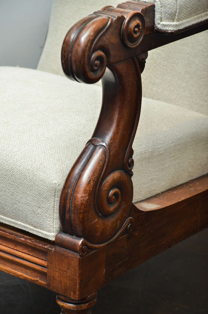 Antiker Mahagoni-Sessel aus der William-IV-Periode des 19. Jahrhunderts, England, 19. Jahrhunderts. im Zustand „Gut“ im Angebot in New York City, NY