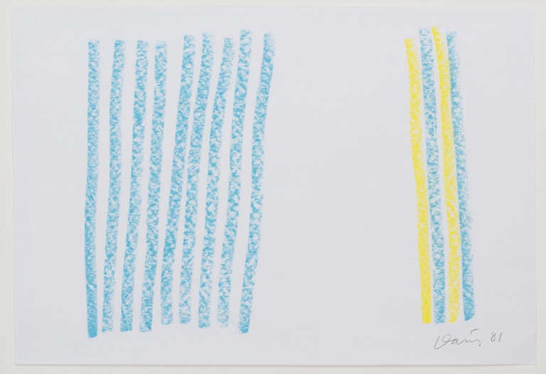 Three Gene Davis Original Drawings