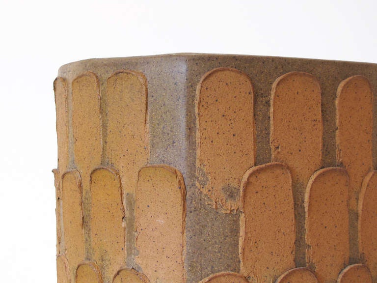 American David Cressey Pottery Floor Vase / Jardiniere / Umbrella Stand For Sale