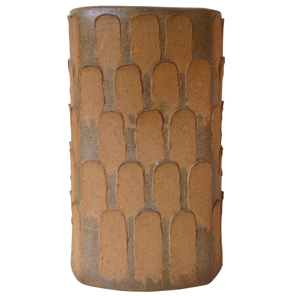 David Cressey Pottery Floor Vase / Jardiniere / Umbrella Stand For Sale