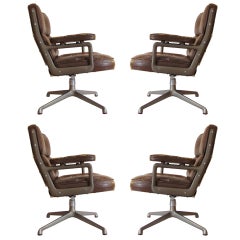 A Set of Four Time Life Lounge Chairs in Bronze