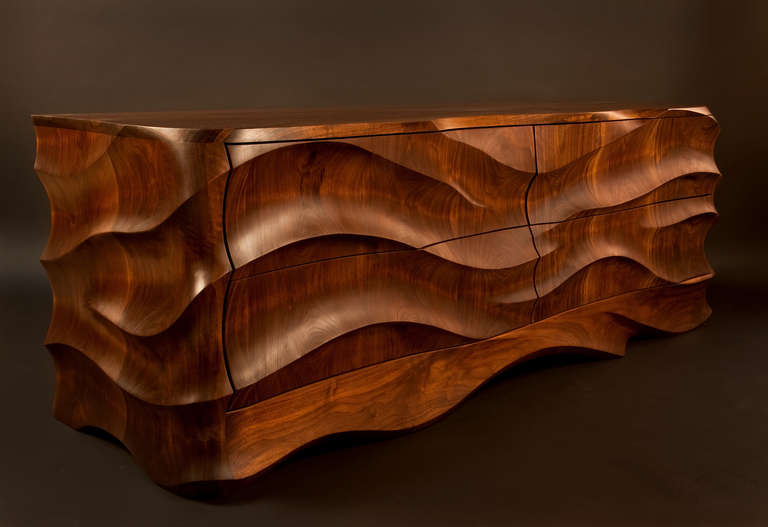 Modern Maelstrom II In Walnut By Caleb Woodard For Sale