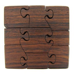 Vintage Rosewood Puzzle Cube