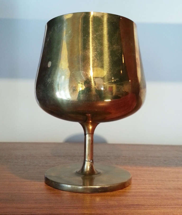 Florence Knoll Brass Flower Vase