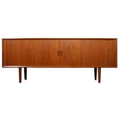 Tambour Door Credenza Buffet in Teak by Faarup