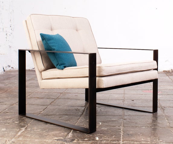 ARCHER's own Steel Line Lounge Chair is of considerable comfort and beauty, a perfect compliment to a contemporary interior without forsaking quality.

Designed and manufactured in the USA by ARCHER.

Frame available in blackened steel (as