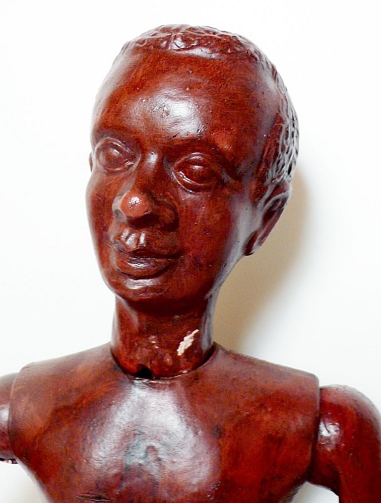 Three French Earthenware Artist's Articulated Mannequins For Sale at