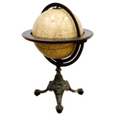 8 Inches American Papier Mache Celestial Globe , Cast Iron Base 3