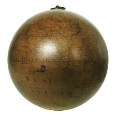 Extremely Rare Wunderkammer French XVIII Century Swinging Terrestrial Globe f 1