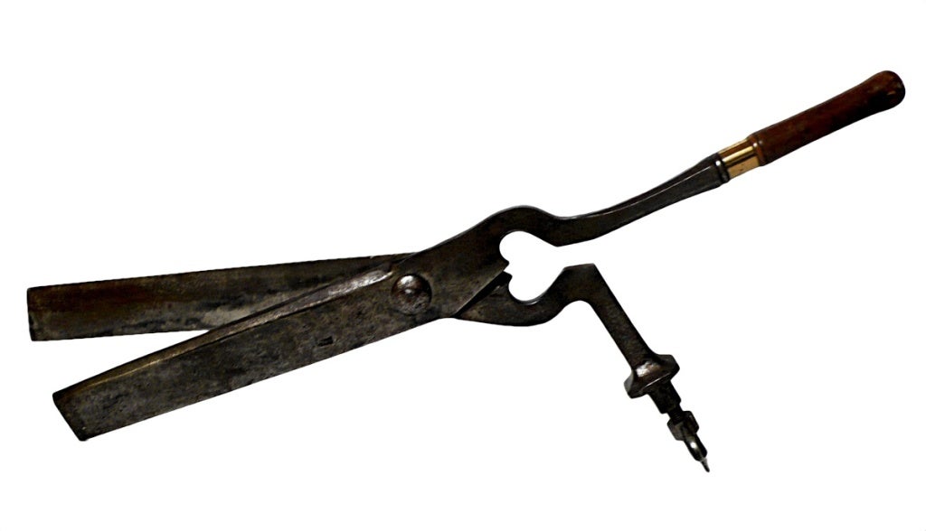 Large Industrial Scissors Used to Cut Sheet Iron