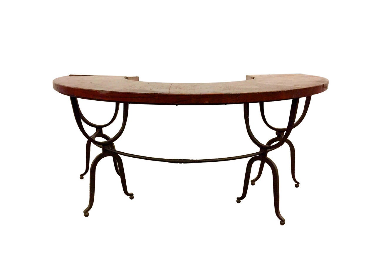 American Unusual Semi-Circle Hunt Table for Wine Testing