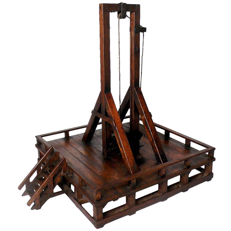 Model of Scaffold With Guillotine - Cigarcutter at 1stdibs