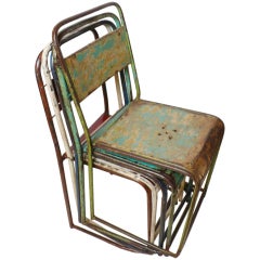 Antique Multi Colours Tin Chair