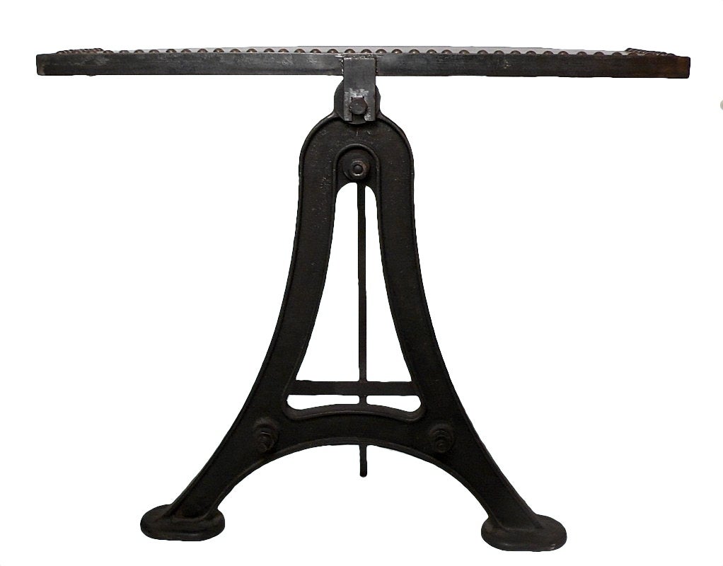 Cast Iron Industrial Elements Converted In A Pair Of  Metal Cons