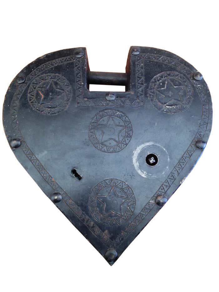 A Locksmith Trade Sign Depicting A Big Metal Padlock. at 1stDibs