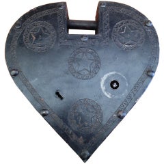 A Locksmith Trade Sign Depicting A Big Metal Padlock. 