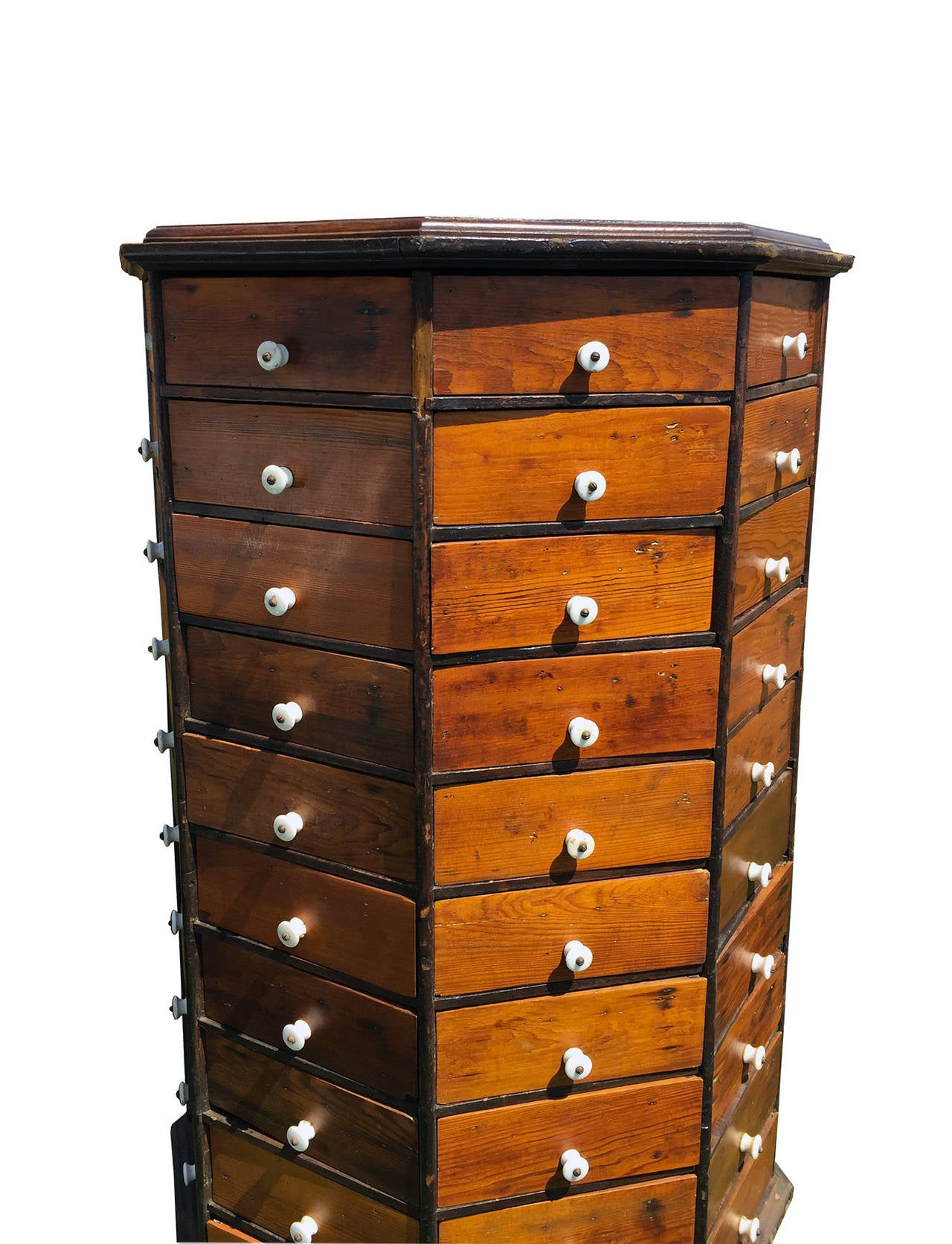 Mahogany Revolving Chest of Drawers with Eighty Little Drawers