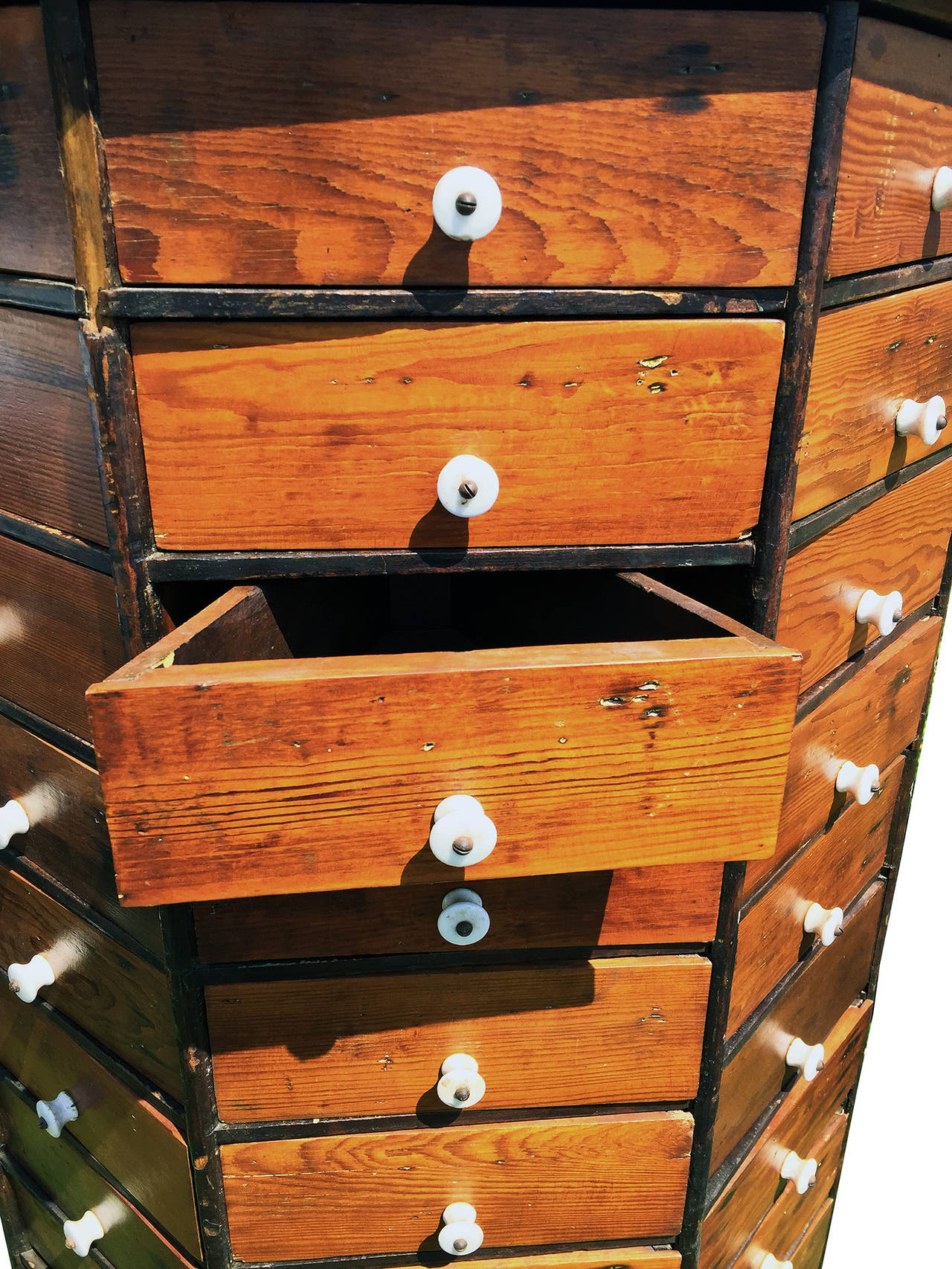 Late 19th Century Revolving Chest of Drawers with Eighty Little Drawers