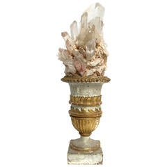 Antique Wunderkammer Naturalia Mineral Specimen, a Big Rock Crystal Druze