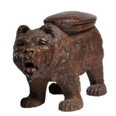 A rare Back Forrest bear stool with case.