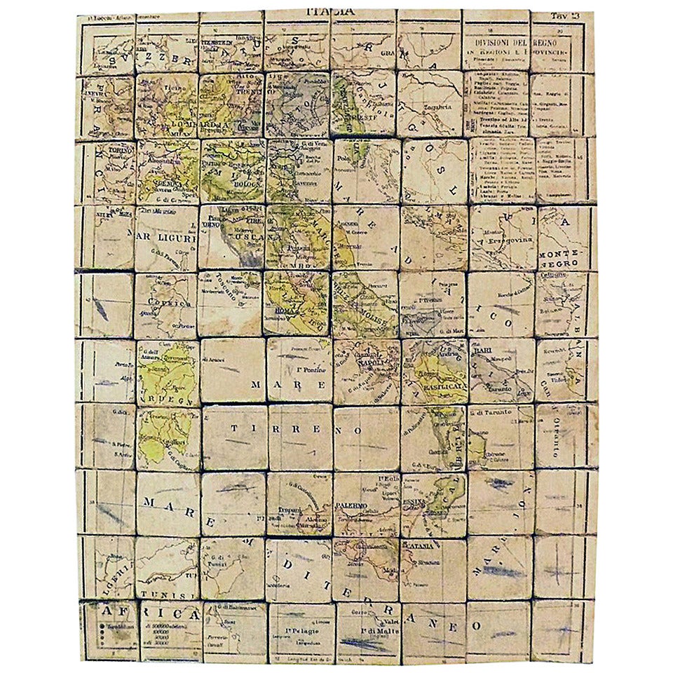 Rare Atlas with Maps of Italy, Europe, Africa, North and South America, and Asia