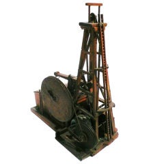 Wooden Model Of A Gulf Oil Pump With Electric Mechanical Engine