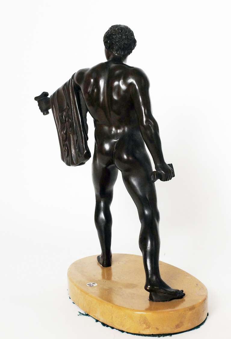 Italian A Neoclassical Grand Tour Bronze of a Gladiator