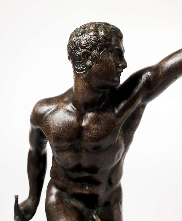 Neoclassical Grand Tour Bronze of the Borghese Gladiator 1