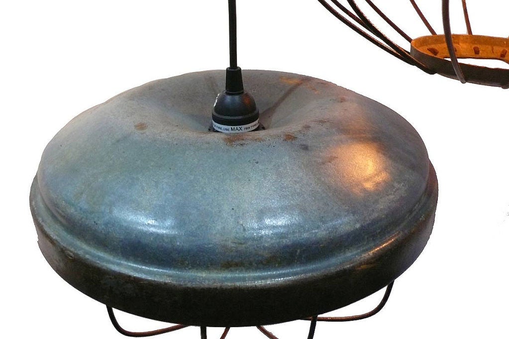 Wire Swinging Metal Enameled Lamps. Sold Also Separately.