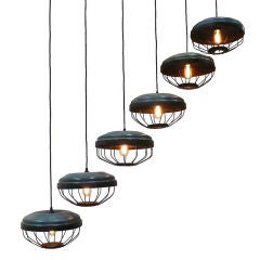 Swinging Metal Enameled Lamps. Sold Also Separately.