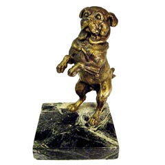 A rare Austrian pug dog inkwell.