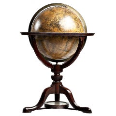 An important English terrestrial globe, signed Cary, London.