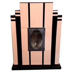 An opaline Deco heater, emulating a fireplace. Miami, 1930 ca. 3