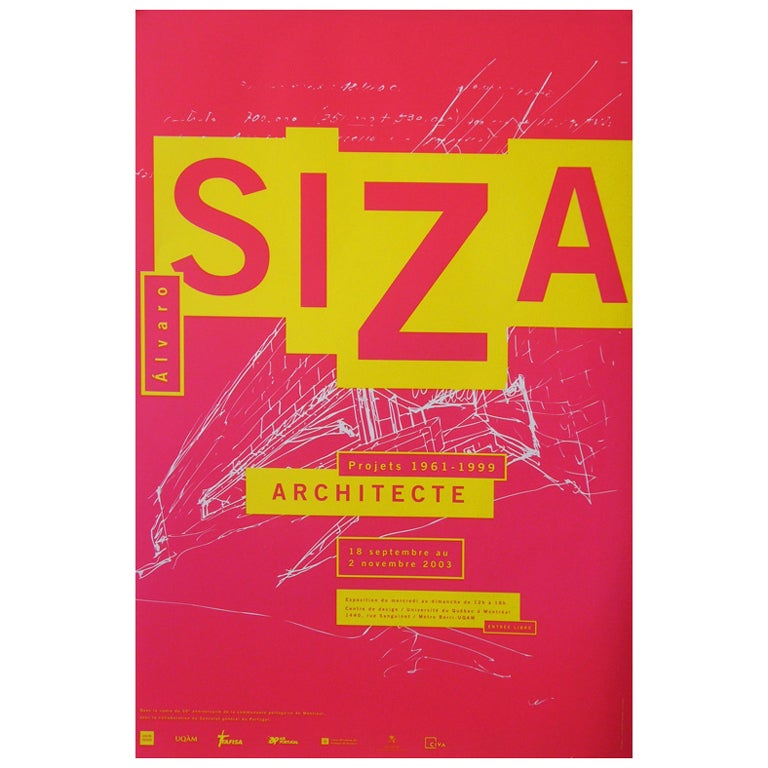 Contemporary Alvaro Siza Exhibition Poster, Centre Design UQAM For Sale