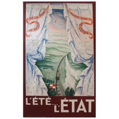 Original French Art Deco Travel Poster L'Ete L'Etat - Dagoussia