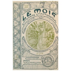 1899 Original Art Nouveau Illustration, Le Mois Juin - Mucha